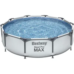 Bestway - Steel Pro MAX - Schwimmbecken mit Filterpumpe - 305x76 cm - Rund EINHEITSGRÖSSE