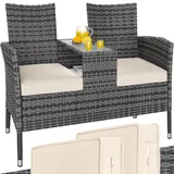 CASARIA Gartenbank 145 x 58 x 87 cm Grau