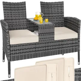 CASARIA Gartenbank 145 x 58 x 87 cm Grau