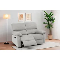 Home Affaire 2-Sitzer HOME AFFAIRE "LANNOY, mit manueller o. elektrischer Relaxfunktion in beiden Sitzen.", grau (hellgrau), B:146cm H:96cm T:94cm, Sofas, Elektrische Variante mit USB A/C. Federkern, Webstoff