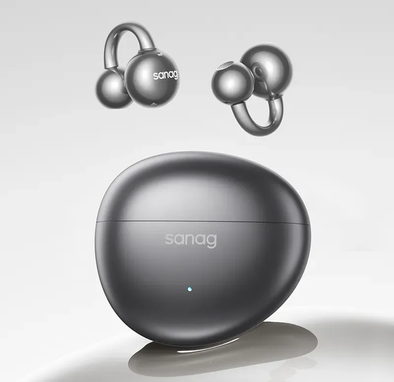 Sanag S7S Ultra-Sensitiv, lange Akkulaufzeit, sportliche Bluetooth-Ohrhörer mit Knochenakustik und offener AI-Übersetzung