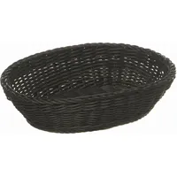 APS Korb, oval Kraftig flet PP Sort
