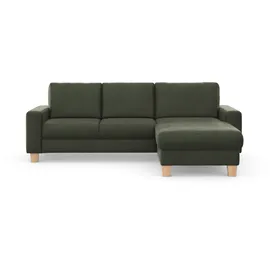 Home Affaire Ecksofa HOME AFFAIRE "Summer L-Form", grün (olive), B:249cm H:91cm T:164cm, 95% Polyester, 5% Polyamid, Sofas, Ecksofa, mit Recamiere, mit oder ohne Bettfunktion und Bettkasten, Cord-Bezug