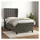 vidaXL Boxspringbett 100 x 200 cm Dunkelgrau