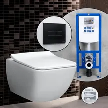 Villeroy & Boch Venticello Komplett-SET Wand-WC mit WC-Sitz Weiß