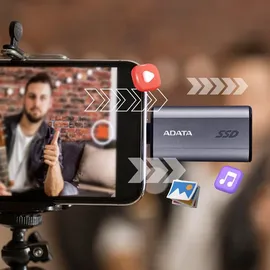 A-Data SC750 2 TB USB-C 3.2 Gen 2 Silber SC750-2000G-CCBK