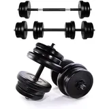 A2Z SPORT® 2 in 1 Kurzhanteln 2er Set 20kg / 30kg / 40kg / 50kg Verstellbare Hanteln & Langhantel Set - Gewichte Hantel Set Kurzhantel Dumbbell Set mit Verbindungsrohr für Krafttraining