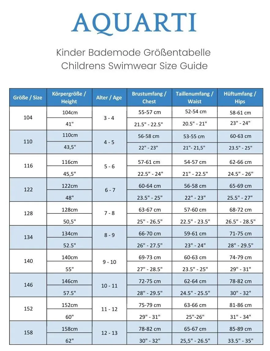 Badeanzug AQUARTI 