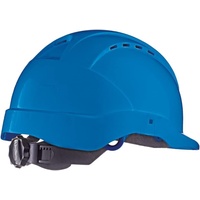 TECTOR Schutzhelm, Industrie Helm mit Kinnriemen und stufenlosem Drehverschluss, EN397 blau