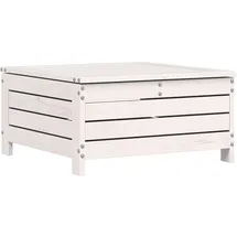vidaXL Gartenhocker Weiß 62x63,5x32 cm Massivholz Kiefer