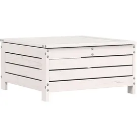 vidaXL Gartenhocker Weiß 62x63,5x32 cm Massivholz Kiefer