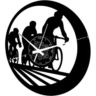 Instant Karma Clocks | Wanduhr Radsport mit Rennradfahrern | Wanddeko für Radfahrer & Fahrradfans | Sport Fahrrad Cycling