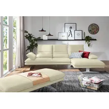 W.Schillig Ecksofa broadway, Designsofa mit tollem Sitzkomfort, L-Form, Sitztiefenverstellung, Kopfteil- & Seitenteilverstellung, Breite 291cm braun