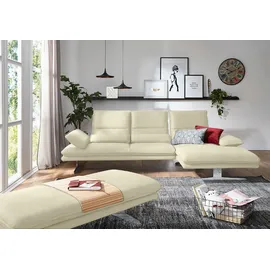 W.Schillig Ecksofa broadway, Designsofa mit tollem Sitzkomfort, L-Form, Sitztiefenverstellung, Kopfteil- & Seitenteilverstellung, Breite 291cm braun