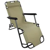 gartenundmoebel.de Sonnenliege 153 x 60 x 27 cm Weiß