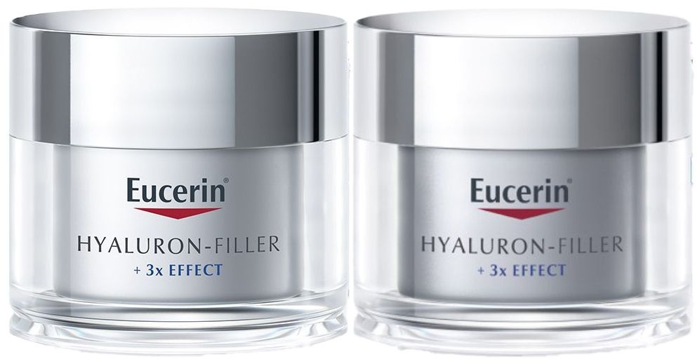 Eucerin® Hyaluron-Filler Tagespflege normale Haut bis Mischhaut + Eucerin® Hyaluron-Filler Nachtpflege