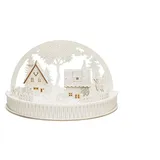Konstsmide LED Holzsilhouette Häuser und Rentiere