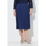 Ulla Popken Plisseerock Midirock Blau 46/48