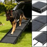 Hunderampe Klappbare Auto Einstieghilfe 158cm Rutschfest max 110 kg schwarz
