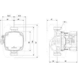 Grundfos Hocheffizienz Umwälzpumpe ALPHA2 GO 15-40 130mm