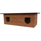 Doppeltes Katzenhaus Outdoor Katzenhöhle Katze Wetterfest Winterhaus 110x40