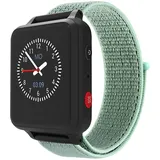 Vancle für Anio 5 Armband,Nylon 20mm Kinder Klettverschluss Verstellbare Ersatz Uhrenarmband für Anio 5 Mädchen Jungen(Grün)