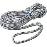 Seilflechter Festmacherleine 12mm 12m Weiß/Schwarz
