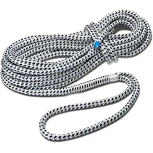 Seilflechter Festmacherleine 12mm 12m Weiß/Schwarz