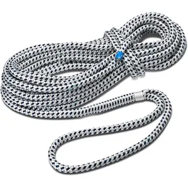 Seilflechter Festmacherleine 12mm 12m Weiß/Schwarz