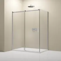 Eckdusche Bernstein NT806 flex Schiebetür Nano Klarglas 120x90 cm 8mm ESG-Sicherheitsglas
