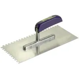 Connex Zahnkelle COX78123, aus rostfreiem Edelstahl, 10 mm Zahnung, 280 x 130 mm, mit Holzgriff