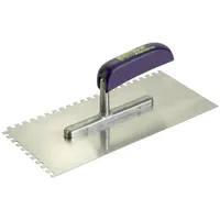 Connex Zahnkelle COX78123, aus rostfreiem Edelstahl, 10 mm Zahnung, 280 x 130 mm, mit Holzgriff