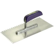 Connex Zahnkelle COX78123, aus rostfreiem Edelstahl, 10 mm Zahnung, 280 x 130 mm, mit Holzgriff