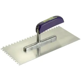 Connex Zahnkelle COX78123, aus rostfreiem Edelstahl, 10 mm Zahnung, 280 x 130 mm, mit Holzgriff