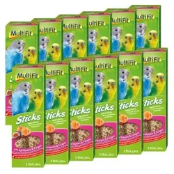 MultiFit Wellensittich Sticks 12x2er Frucht