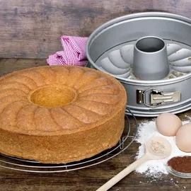 Städter Springform mit Flach- und Rohrboden 26 cm / H 7 cm Silber