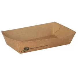 Papstar Snacktrays Pappe 80 St. 7,5 x 28,5 x 3 cm Braun