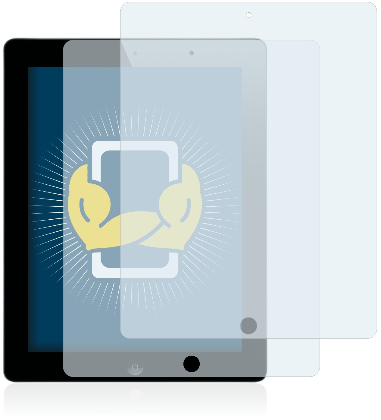 BROTECT (2 Stück Schutzfolie für Apple iPad 2012 (4. Gen.) Displayschutz Folie Ultra-Klar