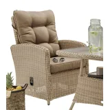 Destiny »MERANO«, Aluminium, Polyrattan, inkl. Auflagen, taupe/beige,