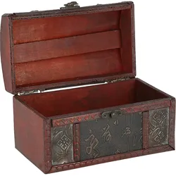 Geldtruhe Goldtruhe Schatzkiste Schatztruhe 17,5cm x 10cm x 10,5cm (b/t/h) Geschenke Holz Box für Geburstag