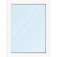 Fenster 75x100 cm, Kunststoff Profil aluplast IDEAL® 4000, Weiß, 750x1000 mm, einteilig festverglast, 2-fach Verglasung, individuell konfigurieren