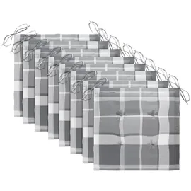 vidaXL Gartenstuhl mit Kissen 59,1 x 57 x 52,5 cm grau 8 St.