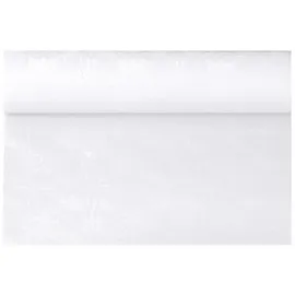 Papstar Papiertischtuch mit Damastprägung 6 m x 1,2 m Weiß
