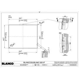 Blanco Subline 500-IF SteelFrame anthrazit + Excenterbetätigung + InFino