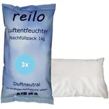 3x 1kg reilo Nachfüllpack für Raumentfeuchter Luftentfeuchter, im Vliesbeutel