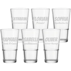 Trinkglas EVENT 330 ml Name gerade 6 Stück