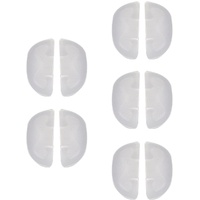 Harilla 10 x -Nasenpads für Kinder, Ersatzteile, bequem, rutschfest, zum Einschieben, konturiert, weich, verdickt, für Brillen, Brillen, Weiß