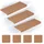 Relaxdays Stufenmatten 15er Set, rechteckige Treppenstufenmatten, BT: 65x24 cm, Selbstklebende Treppenteppiche, beige