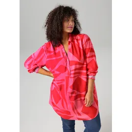 aniston plus Longbluse mit farbenfrohem, großflächigem Druck Aniston PLUS pink-rose