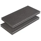 Kovalex WPC-Terrassendiele Massiv mit Struktur nach Maß  (Graubraun, 320 x 14,5 x 2 cm)